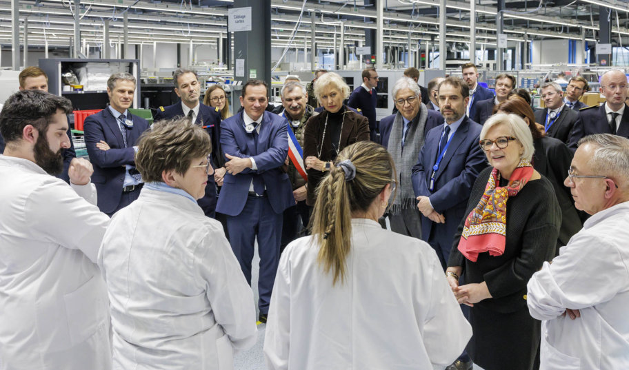 Catherine Vautrin, French Minister of Armed Forces and Veterans, at the Matra Electronique © MBDA 2026