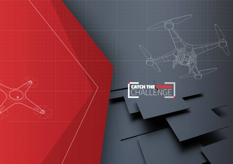 "Catch the drone challenge" banner