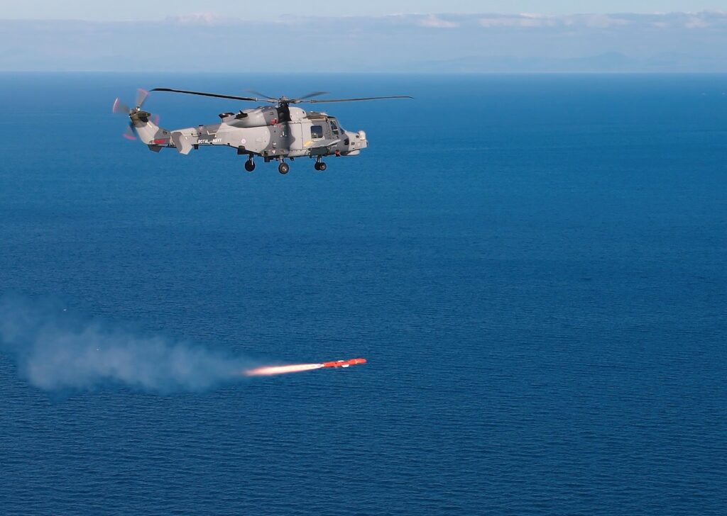 Successful guided firing of Sea Venom from Wildcat helicopter