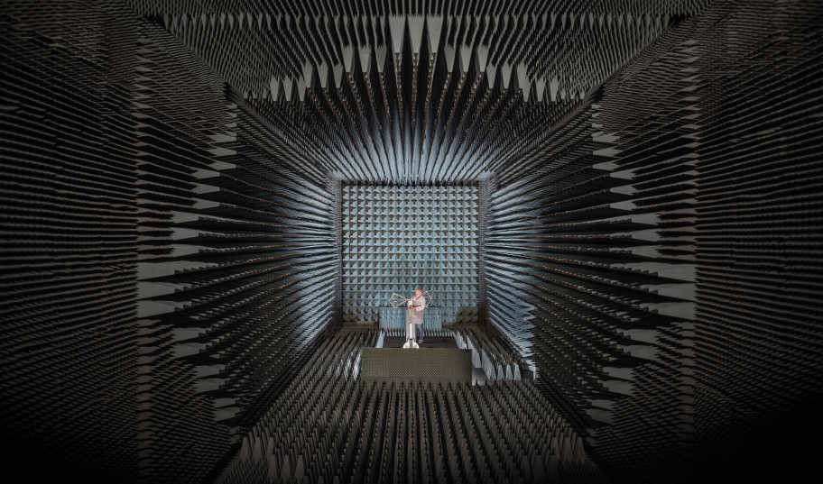 Prototype tested in an anechoic chamber