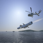 SEA VENOM/ANL launch from AW159 Wildcat against enemy vessel