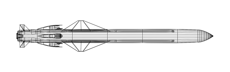 EXOCET MM40 B3C wireframe