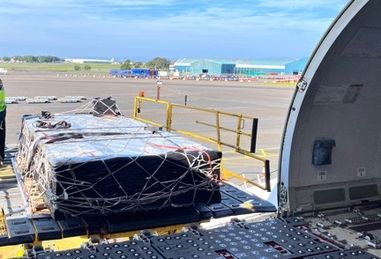 CAMM Missiles being loaded into transport aircraft in the UK for delivery to Poland