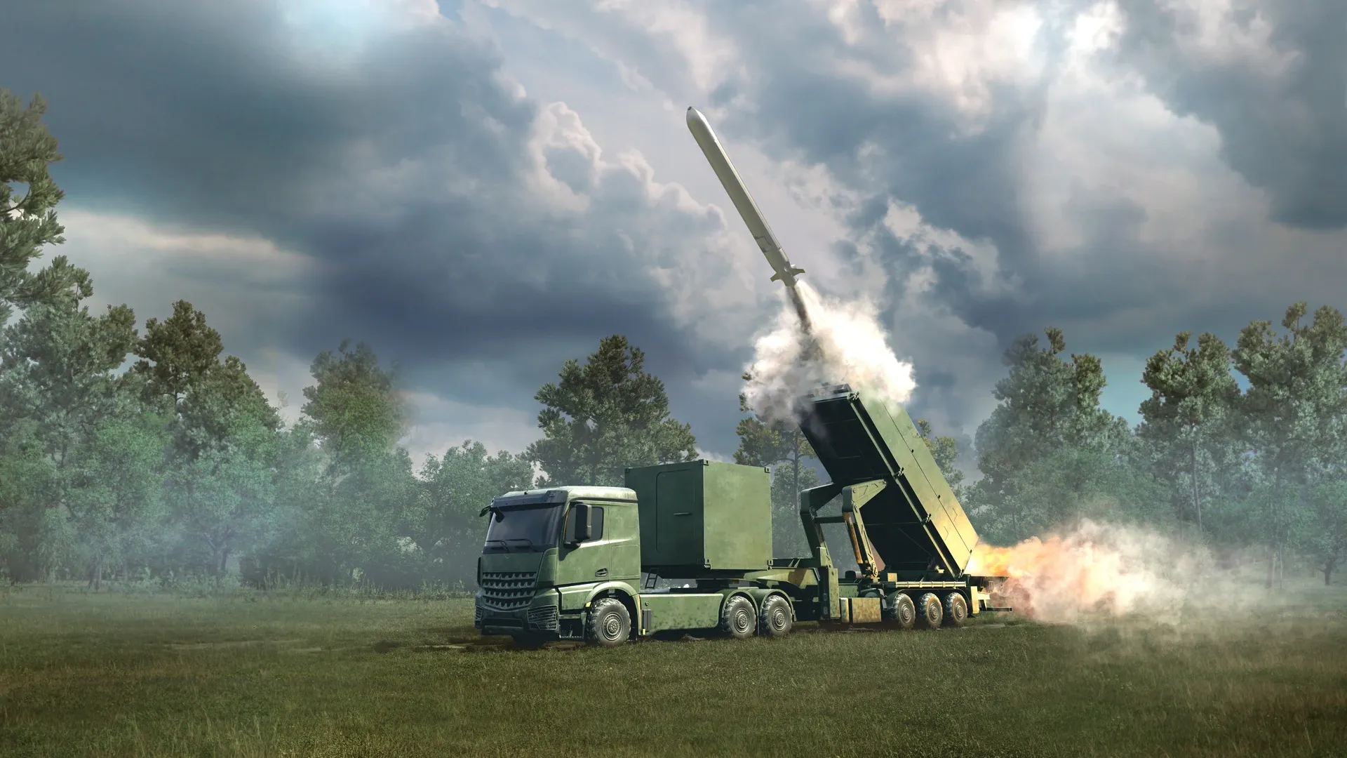 MBDA'S LAND CRUISE MISSILE SYSTEM (LCMS) firing - 3D