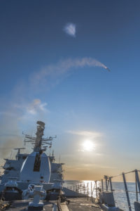 Sea Ceptor firing from the HMS Argyll 