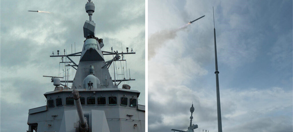 Two successful Sea Ceptor firings from frigate HMNZS Te Mana
